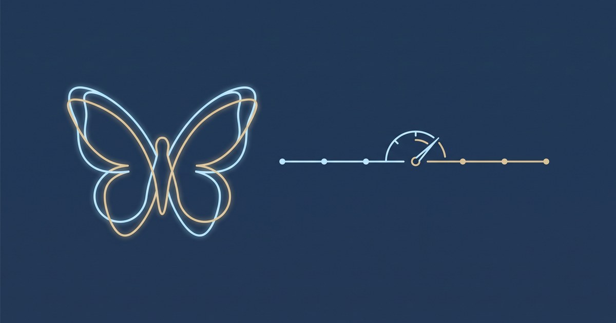 Ilustração editorial sóbria sobre fundo azul-marinho, com a silhueta geométrica de uma tireoide em linhas luminosas e, ao lado, uma linha do tempo com marcações espaçadas sugerindo a espera entre um ajuste de dose e o exame seguinte. Sem texto, sem pessoas, sem medicamentos.